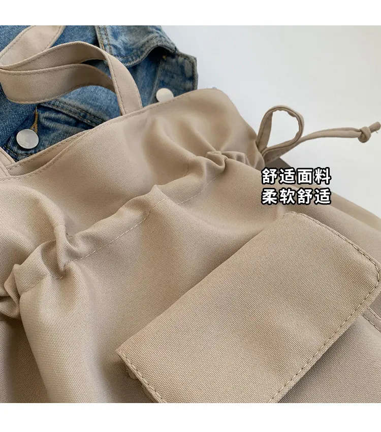 Black Pleated Drawstring Tote Bag for Women 2026 — feature 12