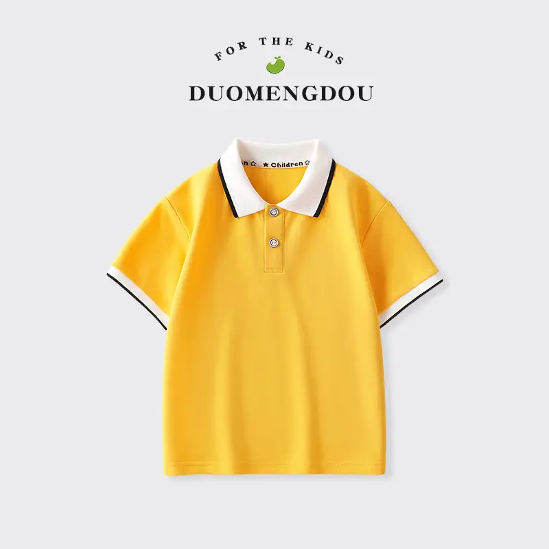 Duomeng Boys White Cotton Polo Shirt 2025 Summer - Image 18