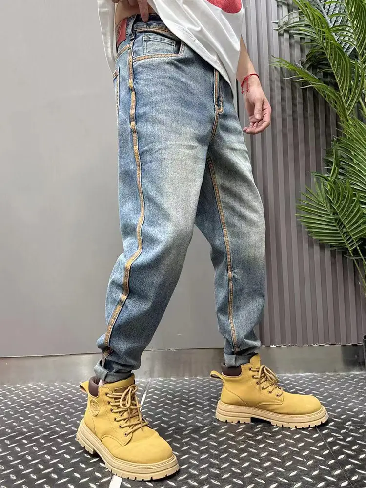 Men Slim Fit Denim Jeans 2024 Summer Trendy - Image 4