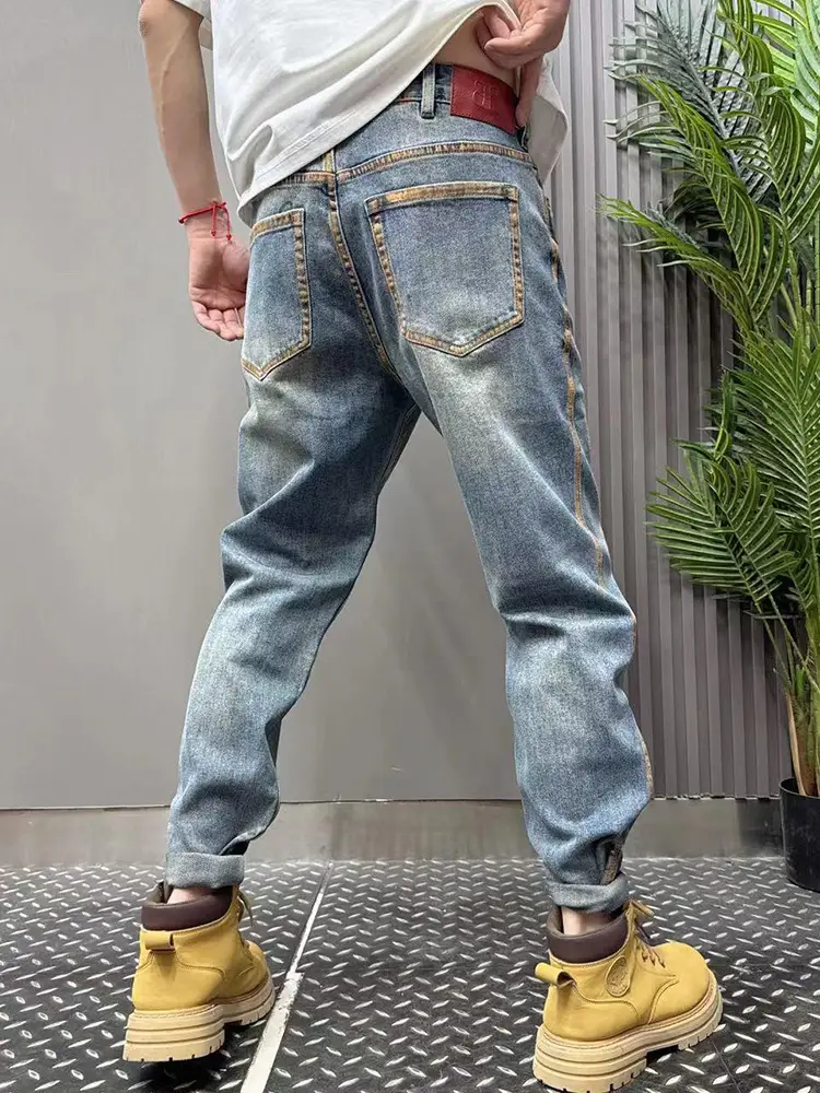 Men Slim Fit Denim Jeans 2024 Summer Trendy - Image 5