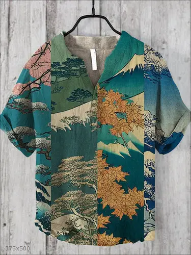 Men's Cross-border Hawaiian Ocean Print T-Shirt - Image 11
