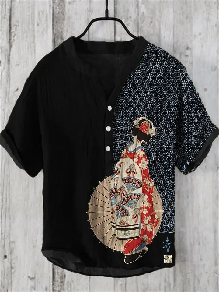 Men's Cross-border Hawaiian Ocean Print T-Shirt - Image 5