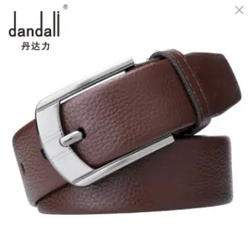 Men's Brown Leather Belt with Silver Buckle - Image 5