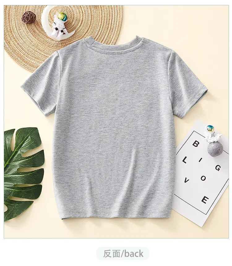 2025 Kids Grey Short Sleeve Cartoon T-Shirt — feature 7