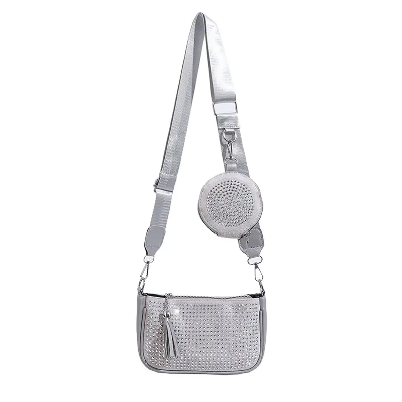 Women's Full Diamond Crossbody Bag Black 2024 - Image 6