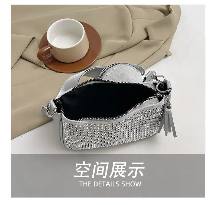Women's Full Diamond Crossbody Bag Black 2024 — feature 11