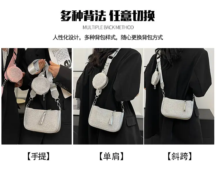 Women's Full Diamond Crossbody Bag Black 2024 — feature 13