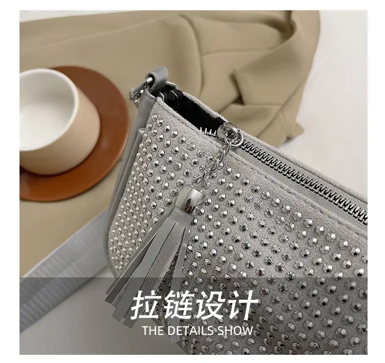Women's Full Diamond Crossbody Bag Black 2024 — feature 8