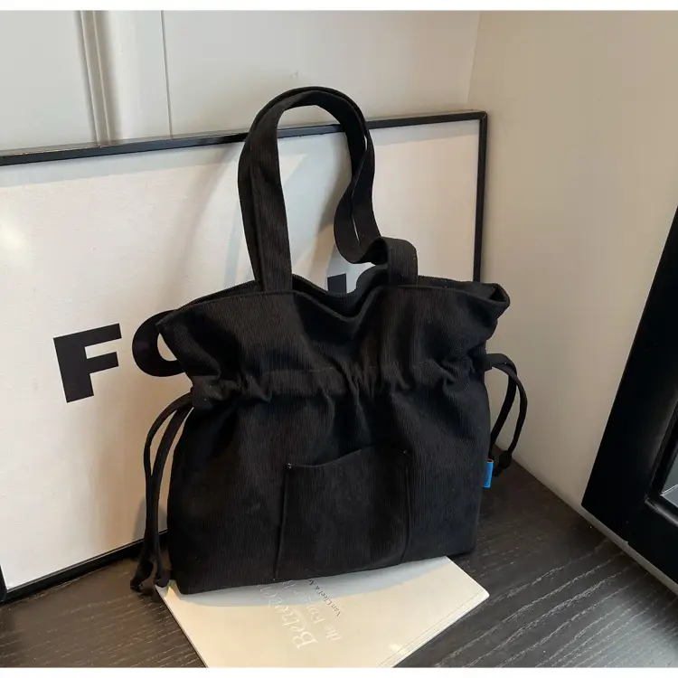 Women Drawstring Tote Bag Beige 2026 New — feature 37