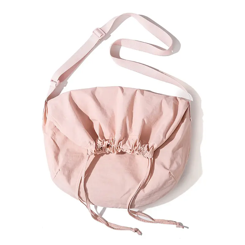 Blue Drawstring Crossbody Bag for Women - Image 4