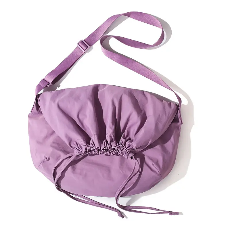 Blue Drawstring Crossbody Bag for Women - Image 5