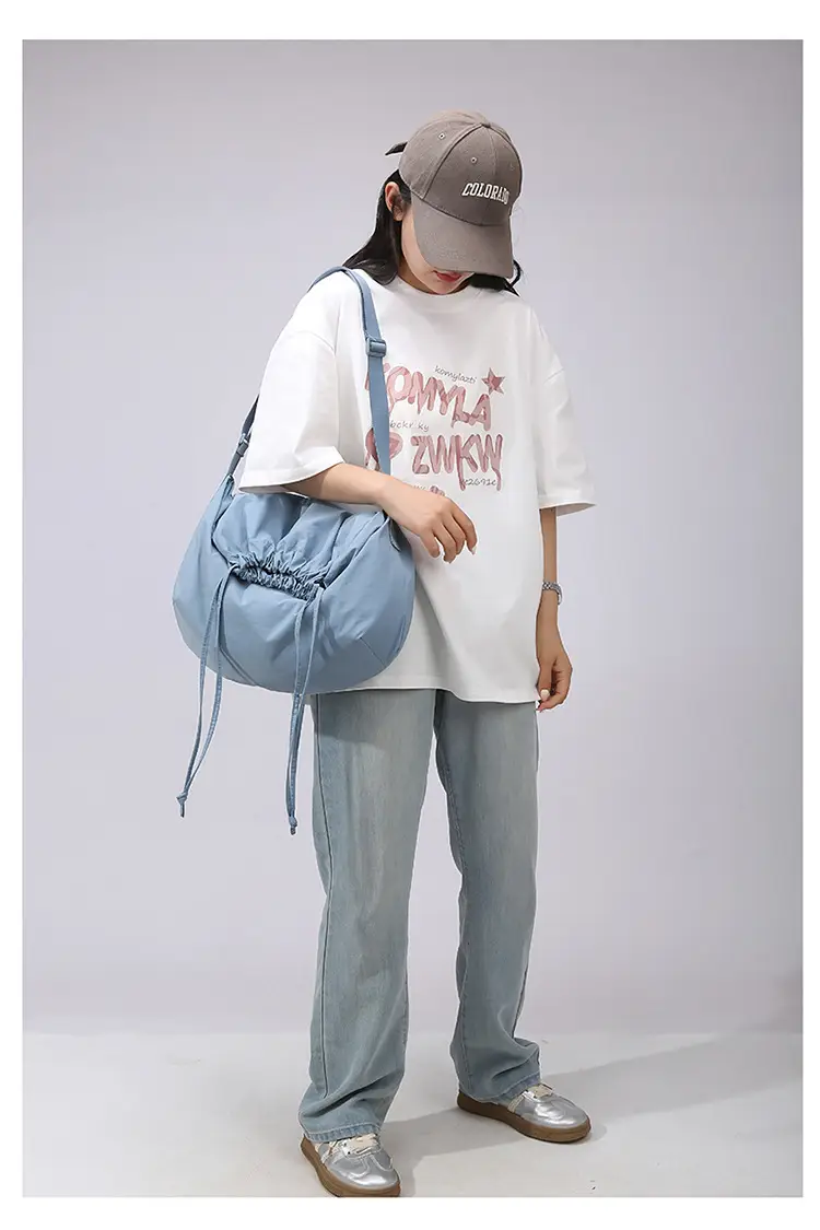 Blue Drawstring Crossbody Bag for Women — feature 23