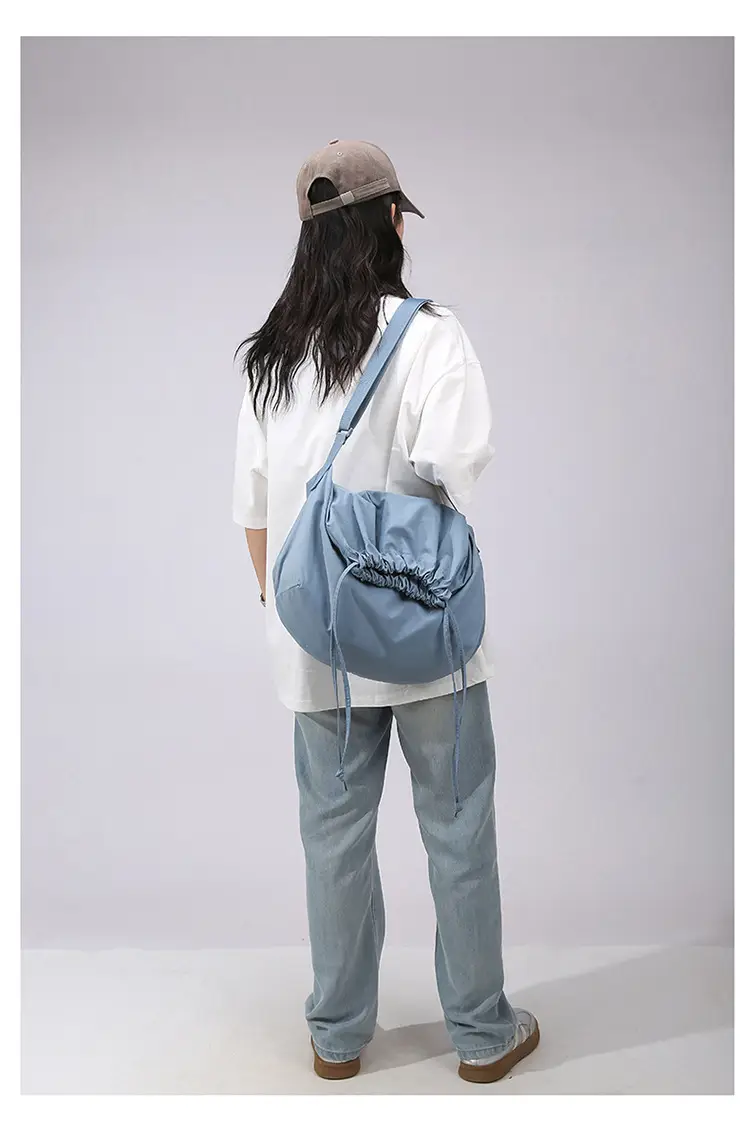 Blue Drawstring Crossbody Bag for Women — feature 24