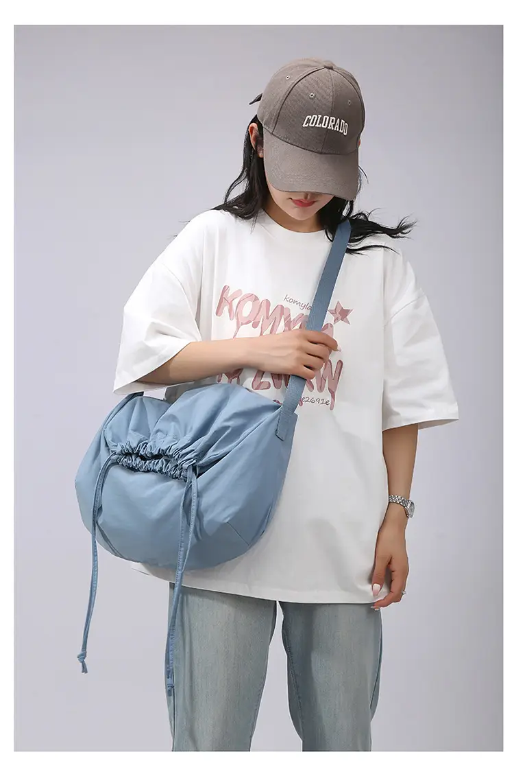 Blue Drawstring Crossbody Bag for Women — feature 25