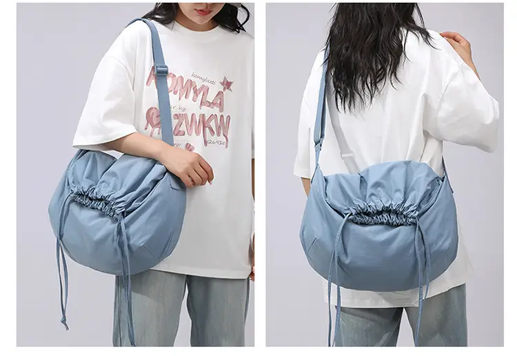 Blue Drawstring Crossbody Bag for Women — feature 27