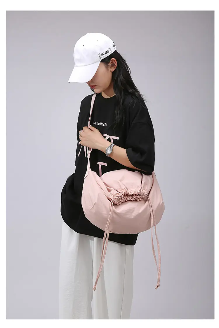 Blue Drawstring Crossbody Bag for Women — feature 32