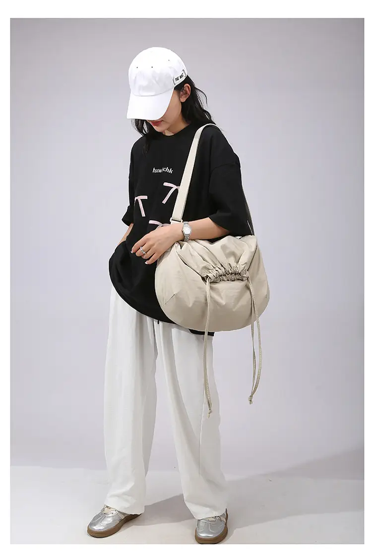 Blue Drawstring Crossbody Bag for Women — feature 34