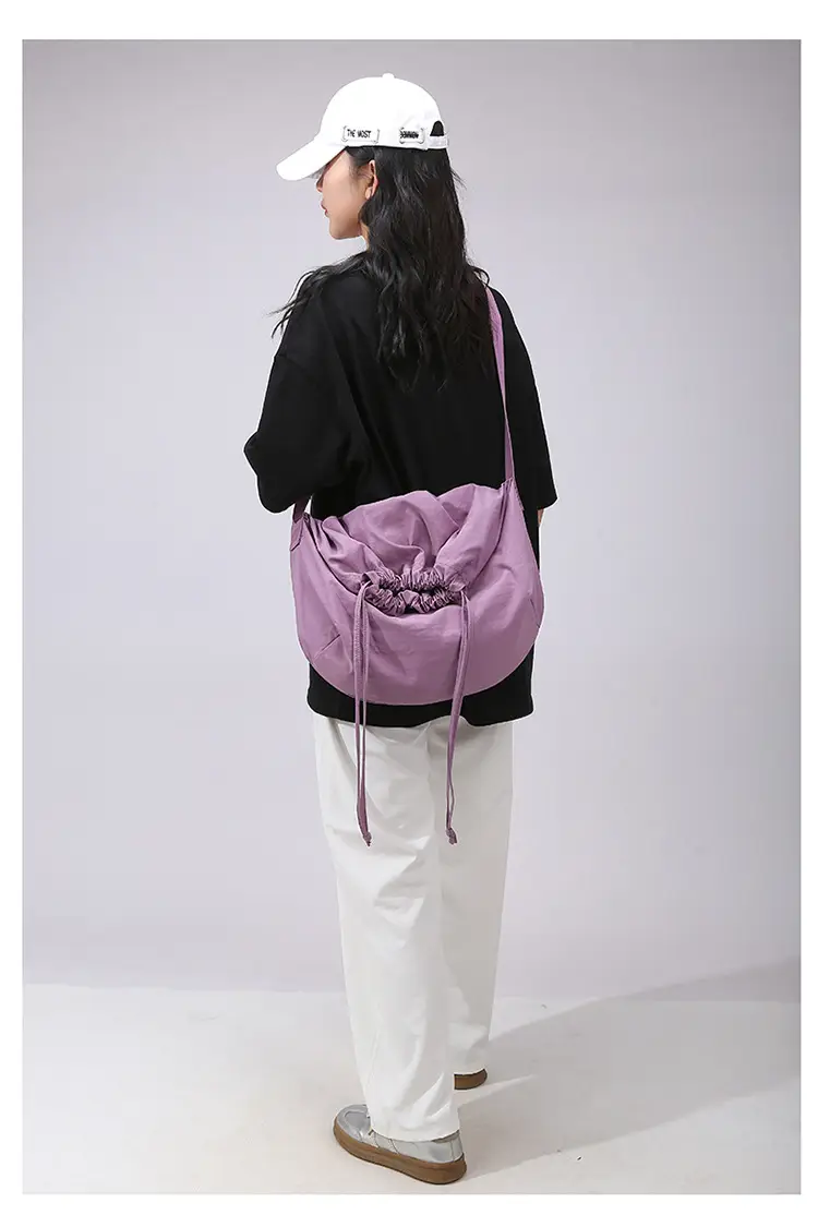 Blue Drawstring Crossbody Bag for Women — feature 40