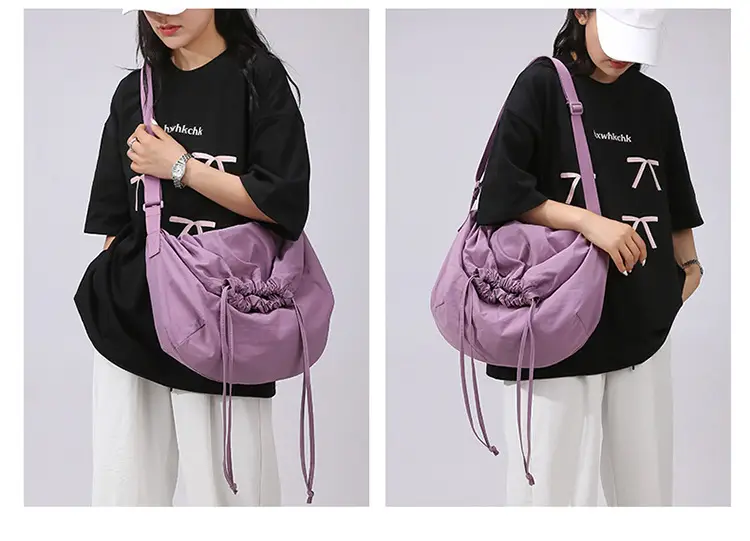 Blue Drawstring Crossbody Bag for Women — feature 43