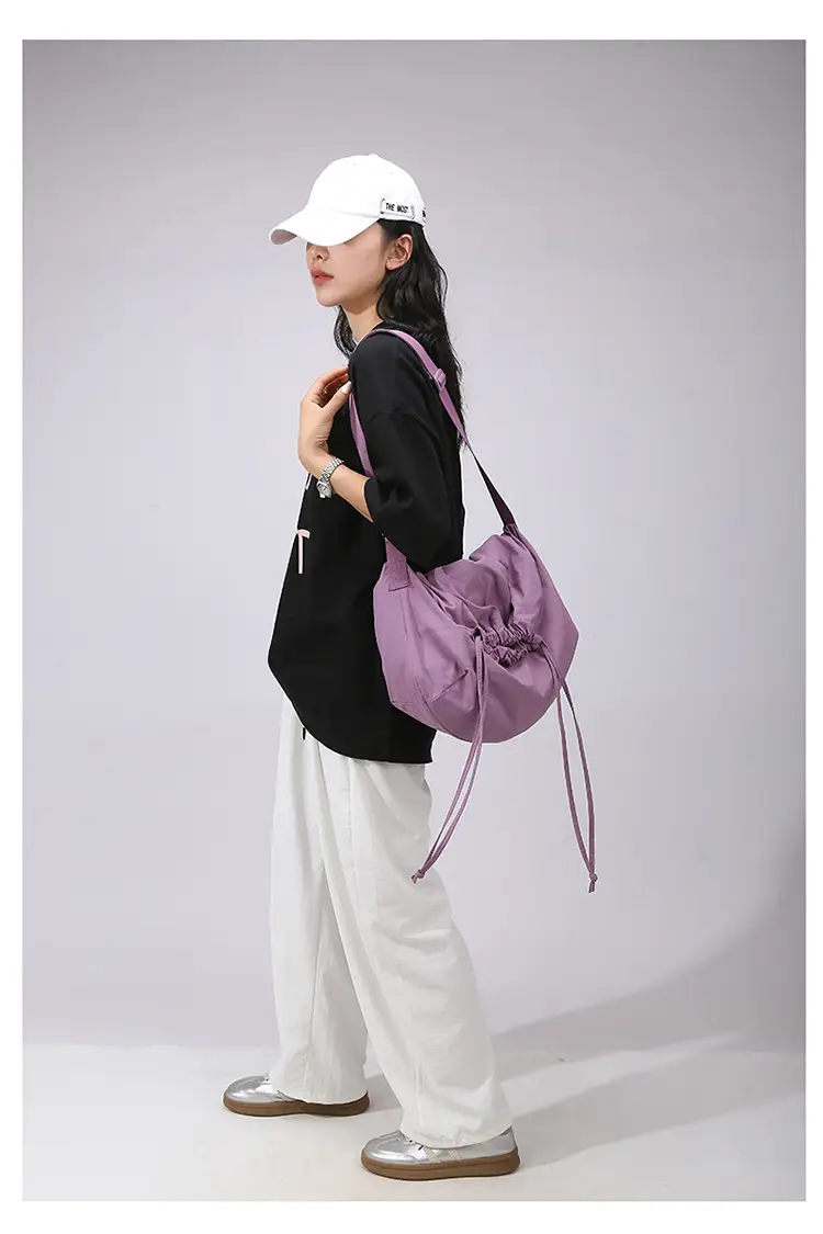 Blue Drawstring Crossbody Bag for Women — feature 44