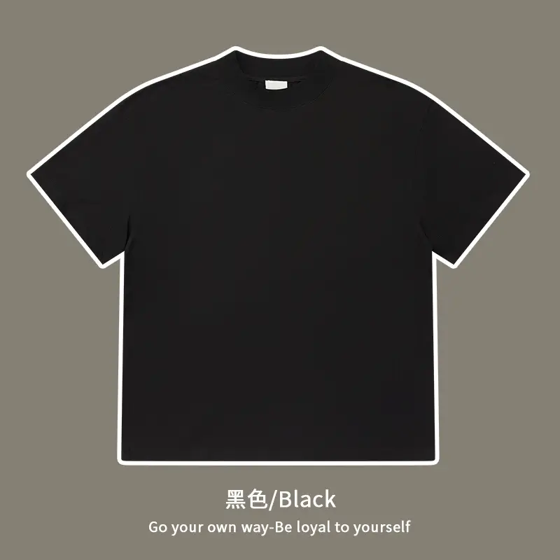 Men Black Cotton T-Shirt Small Neck Short Sleeve - Image 7
