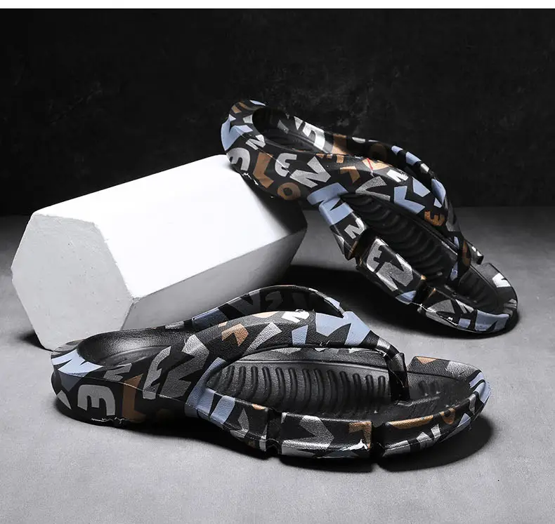 Flip-flops Men's Non-slip Wear-resistant Shit-feeling Flip-flops Summer Sports Leisure Trendy Indoor and Outdoor Wear Sandals — feature 16