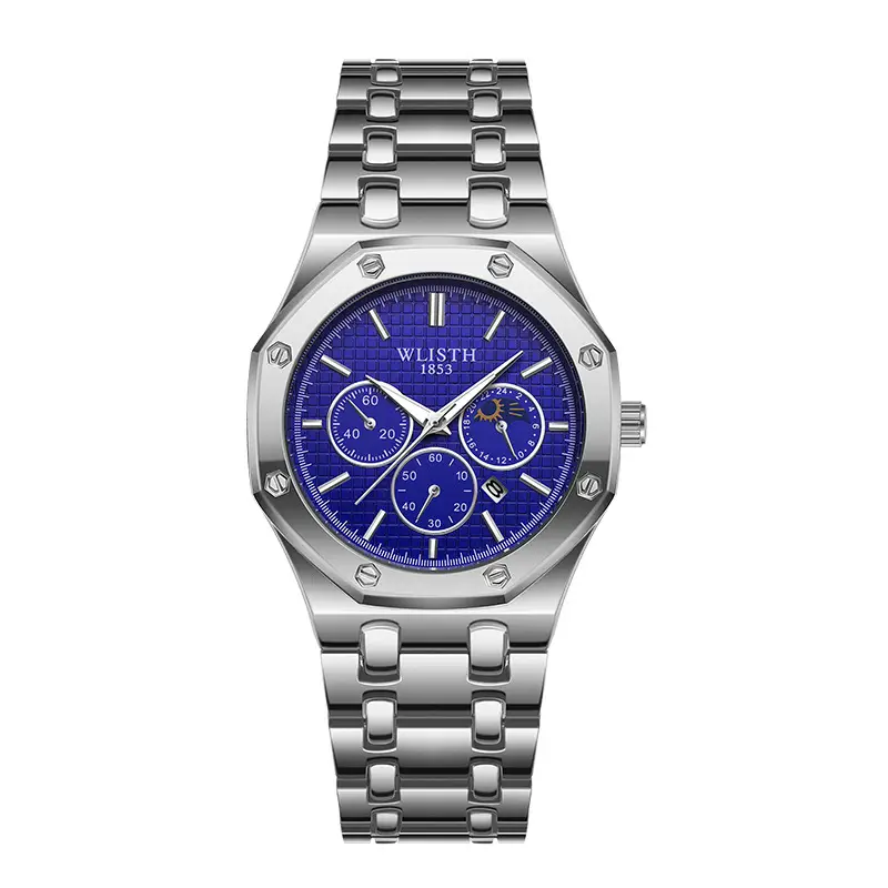 Men's Glow-In-Dark Waterproof Watch with Stainless Steel Band - Image 13