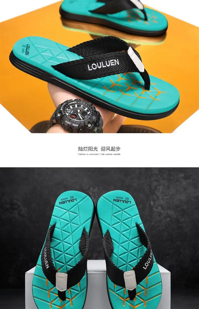 Vietnamese Flip-flops Men's Summer Non-slip Wear-resistant Outer Wear Casual Flip-flops Soft Sole Large Size 45 Beach Sandals — feature 11