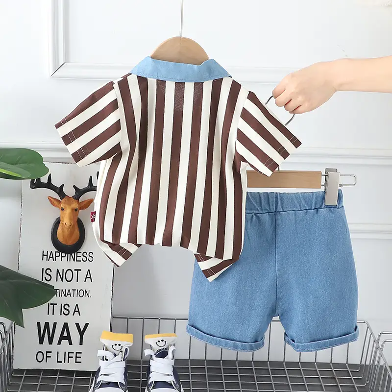 Boys Striped Shorts T-Shirt Set Summer 2024 - Image 5