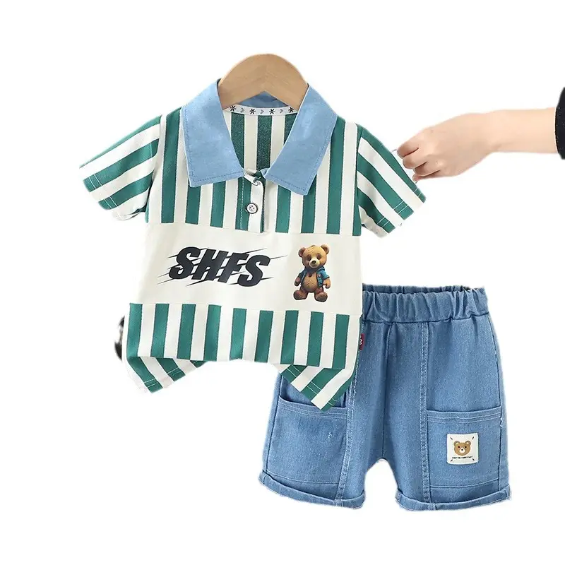 Boys Striped Shorts T-Shirt Set Summer 2024 - Image 6