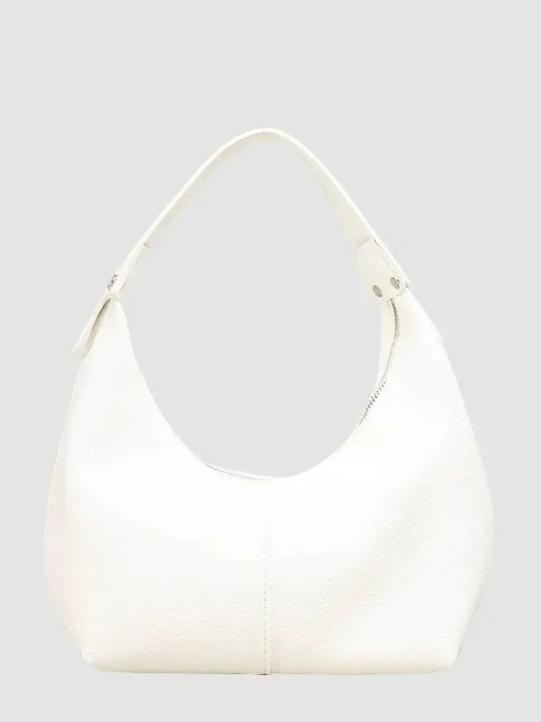 Black Leather Underarm Bag for Women
