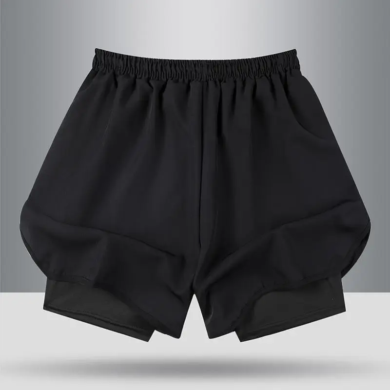Men Running Shorts Grey Black Lining Summer Sports - Image 6