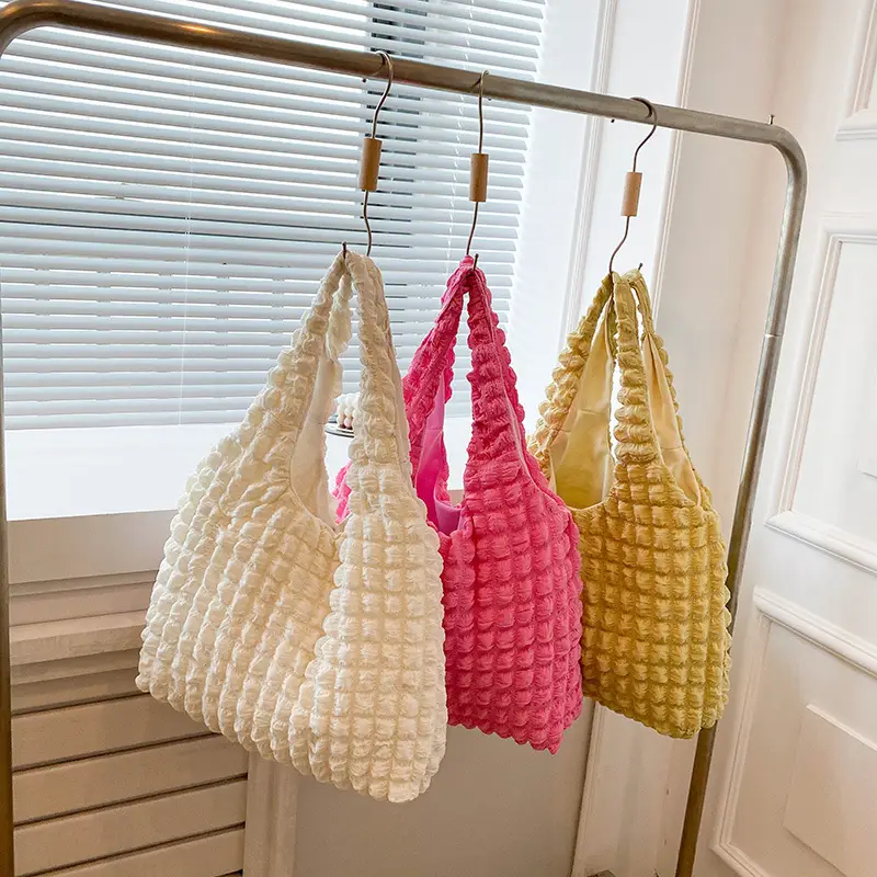 2024 Summer Canvas Shoulder Bag Yellow Women