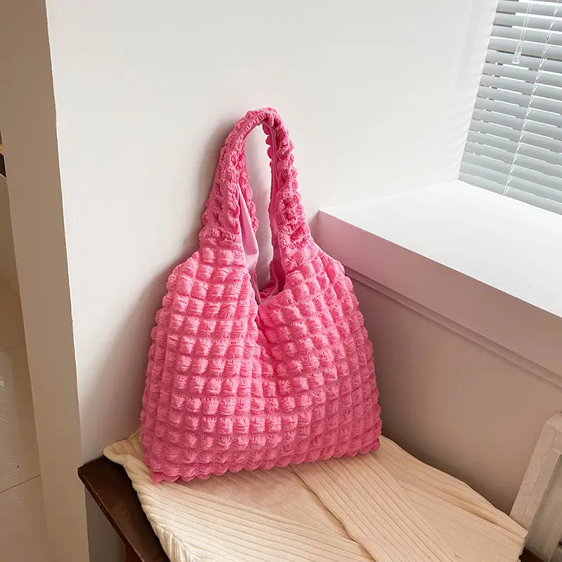 2024 Summer Canvas Shoulder Bag Yellow Women