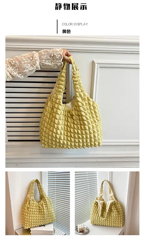 2024 Summer Canvas Shoulder Bag Yellow Women — feature 15