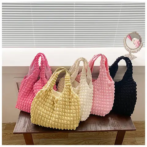 2024 Summer Canvas Shoulder Bag Yellow Women — feature 22