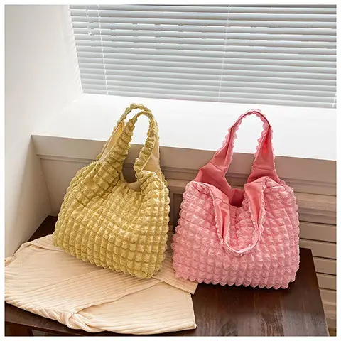 2024 Summer Canvas Shoulder Bag Yellow Women — feature 23