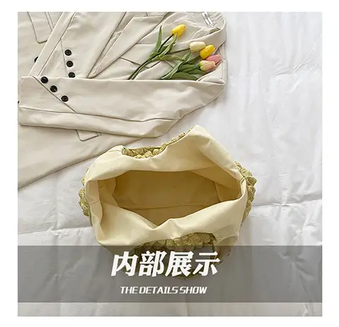 2024 Summer Canvas Shoulder Bag Yellow Women — feature 5