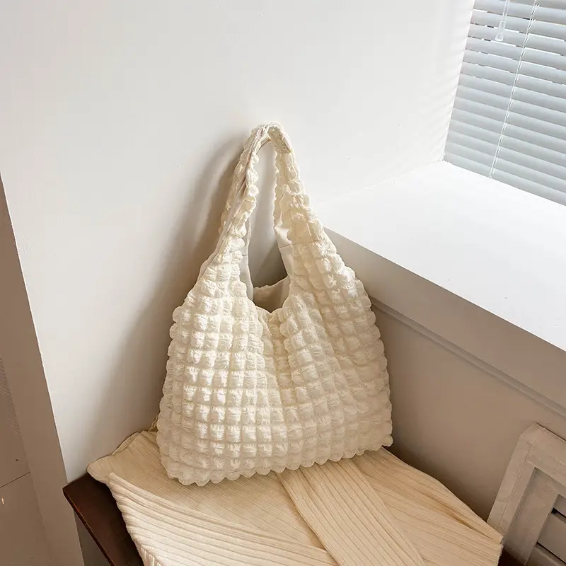 2024 Summer Canvas Shoulder Bag Yellow Women