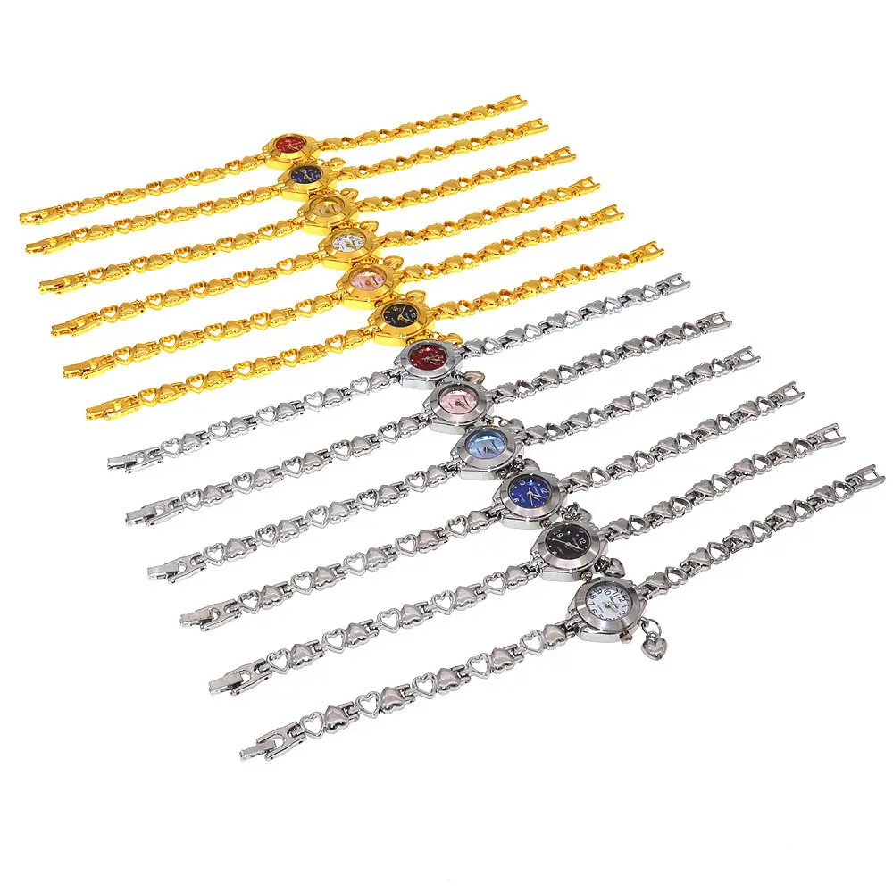 Multi-Color Hollow Love Bracelets Quartz Watch Set - Image 14