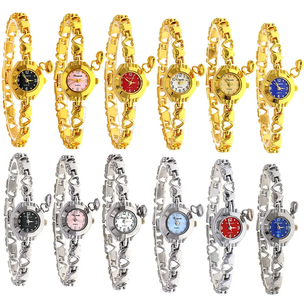 Multi-Color Hollow Love Bracelets Quartz Watch Set — feature 19