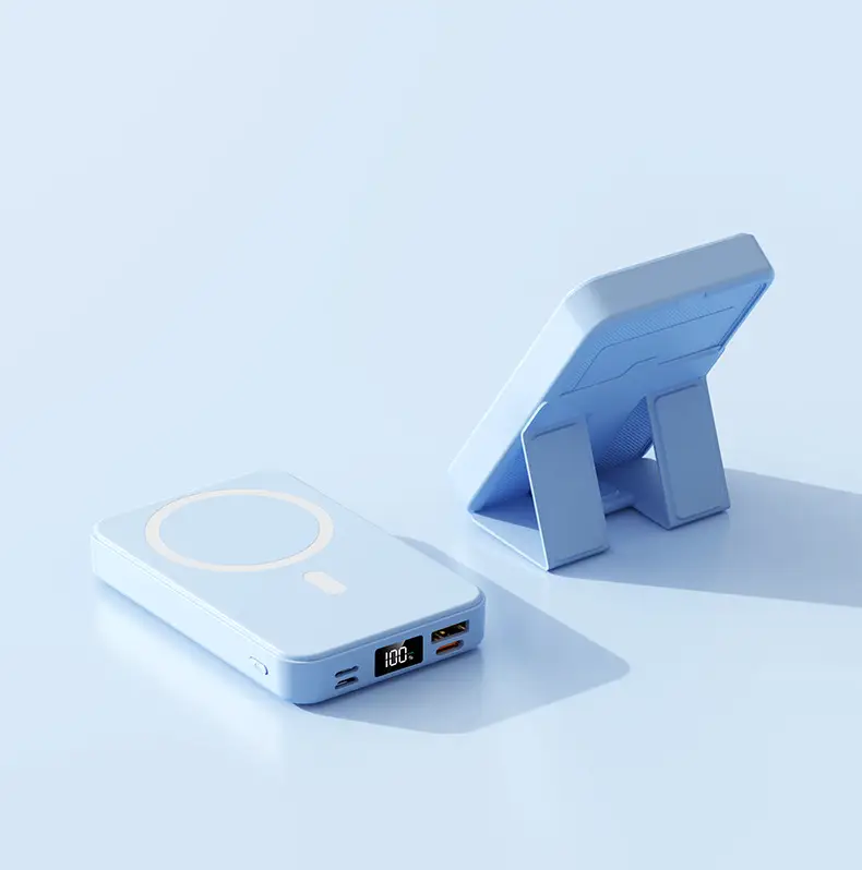 Magsafe Magnetic Wireless Power Bank 10000 Mah Compact, Lightweight and Portable Fast Charging Mobile Power Supply with Built-In Stand — feature 19