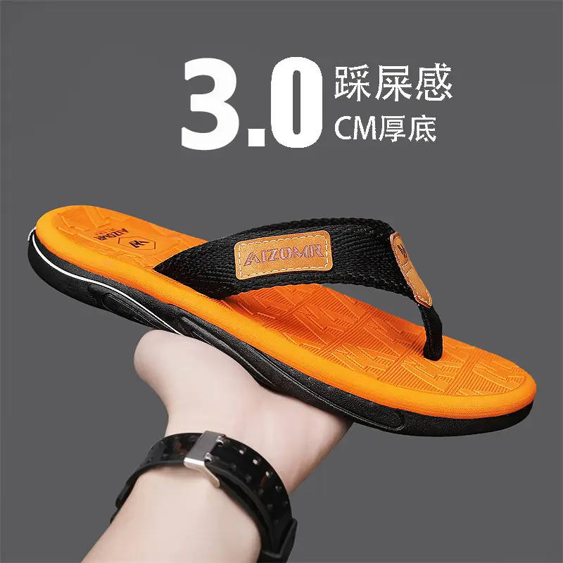 Vietnamese High-end Flip-flops Men's Summer Outer Wear Sports Flip-flops Outdoor Soft-soled Beach Large Size Sandals - Image 4