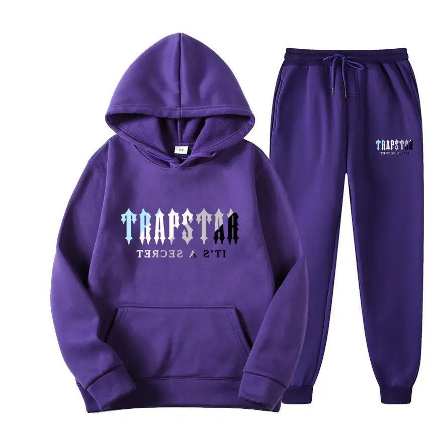 Trapstar Black Hoodie Sweatpants Set for Men Women Fleece Lined — feature 12