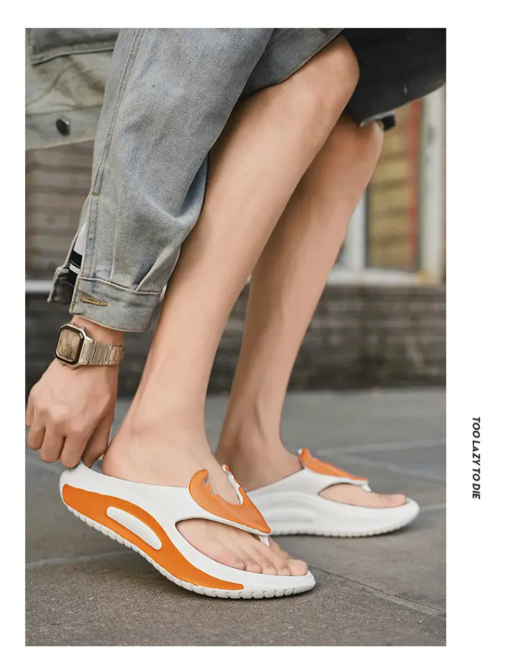 Flip-Flops Men's New Summer Outer Wear Non-Slip Soft-Soled Flip-Flops Outdoor Casual Fashion Beach Slippers — feature 10