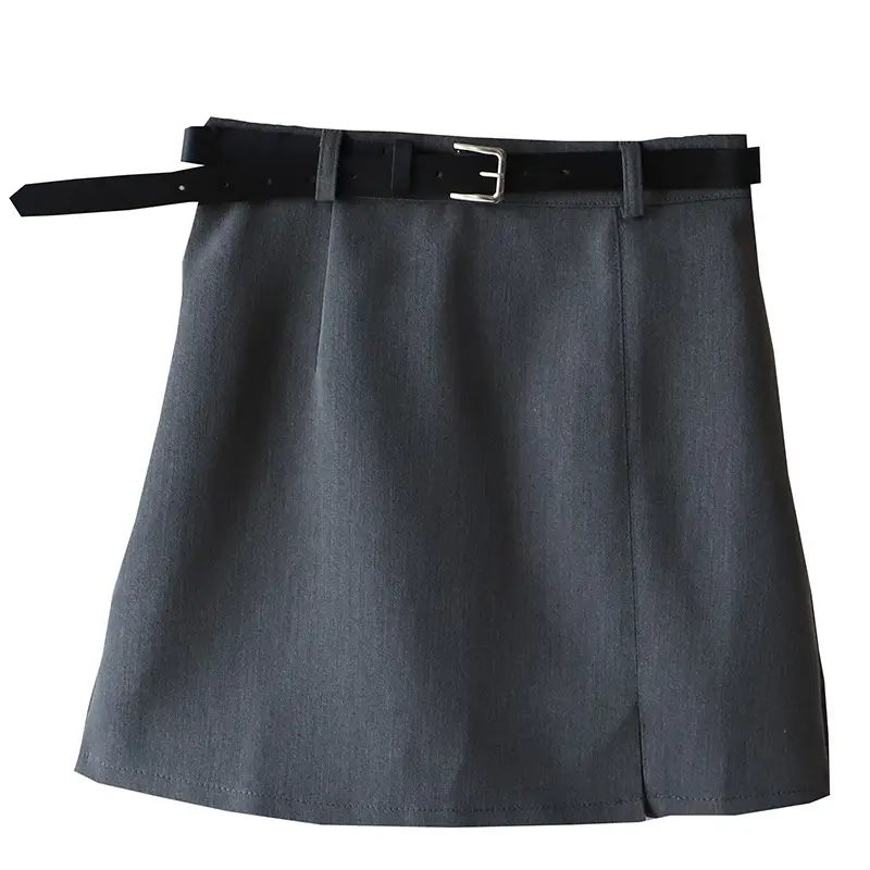 Women Black Belted Hip Skirt 1757 Summer - Image 7