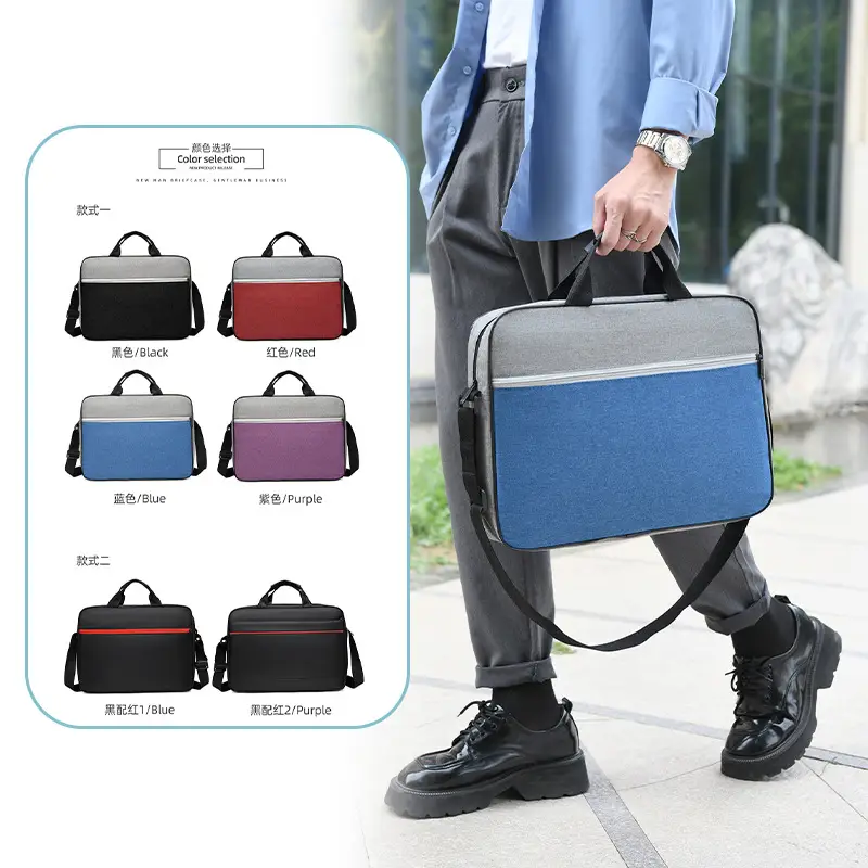 Lightweight Laptop Bag Blue Grey Shoulder Messenger - Image 8