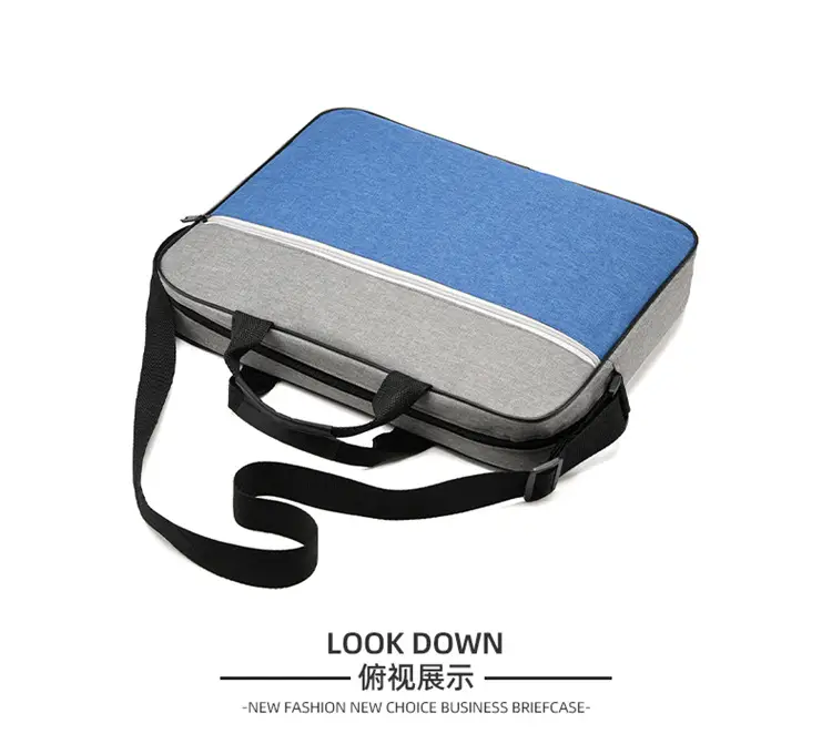 Lightweight Laptop Bag Blue Grey Shoulder Messenger — feature 28
