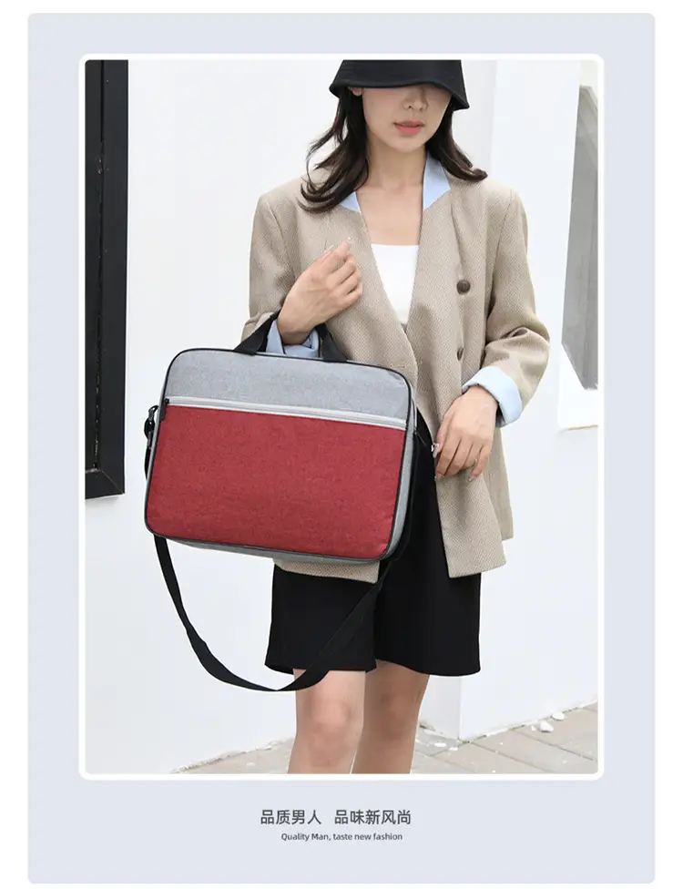 Lightweight Laptop Bag Blue Grey Shoulder Messenger — feature 4
