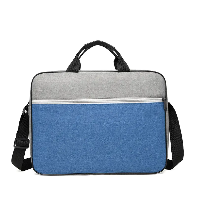 Lightweight Laptop Bag Blue Grey Shoulder Messenger - Image 3
